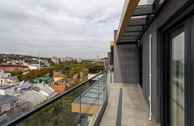 Rental of a stylish and spacious penthouse, 132 m², Charm Residence, Voždovac, Belgrade, Serbia